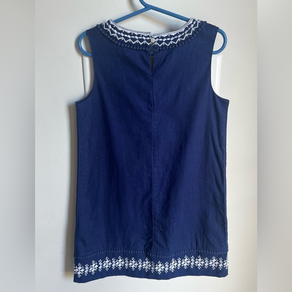 Vineyard Vines Embroidered Shift Dress Navy with White Detailing Deep Bay NWT - Picture 6 of 7